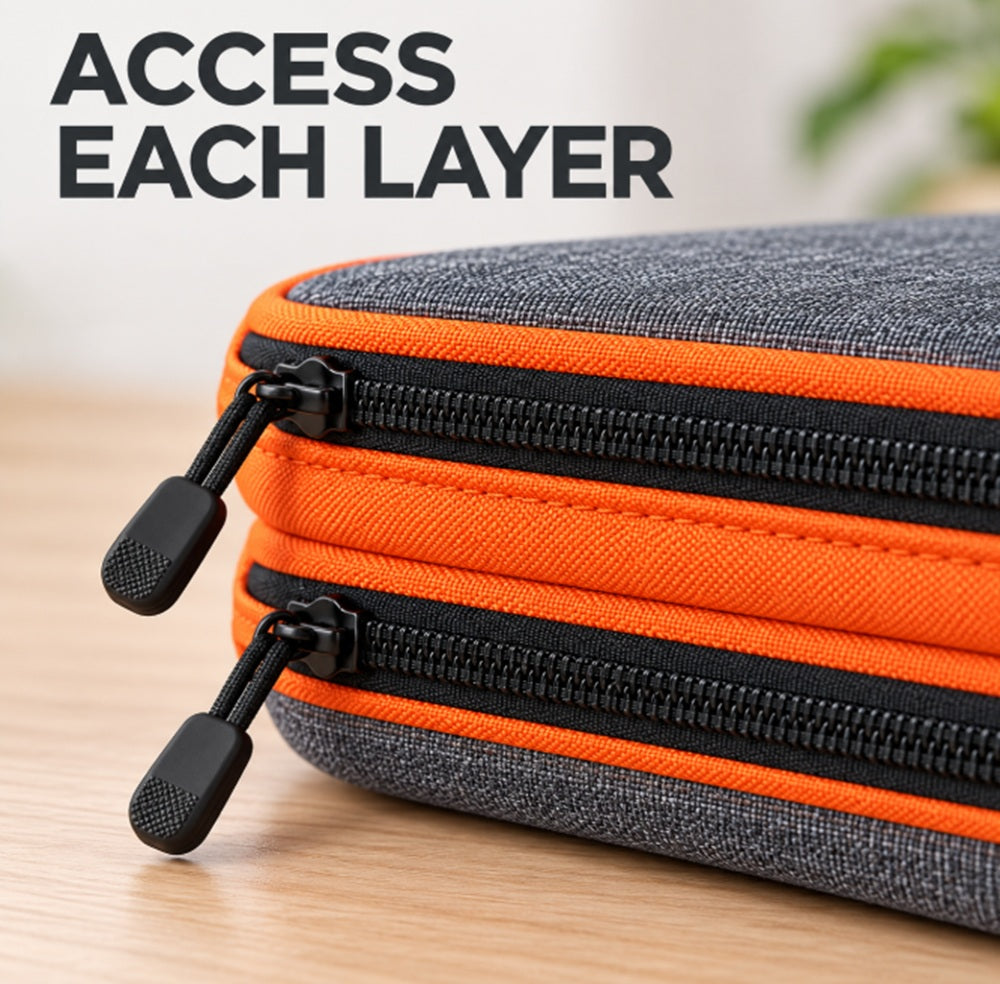 Double-Layer Electronics Organizer for Cables & Chargers | TIKA