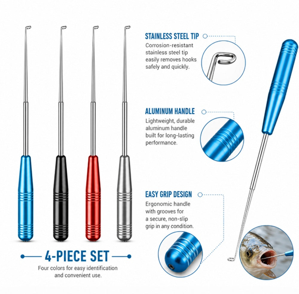 4-Pack Fishing Hook Remover Tools | TIKA