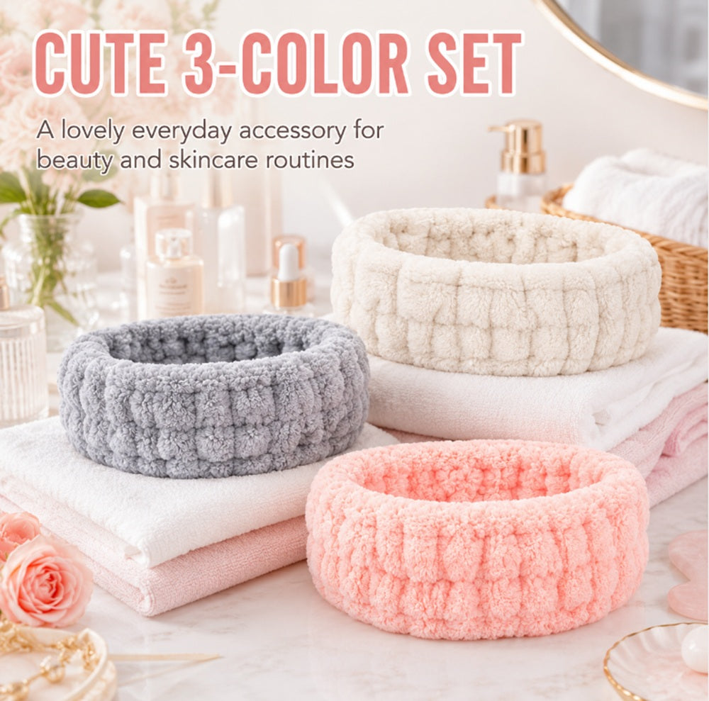 3-Pack Microfiber Spa Headbands for Women | TIKA