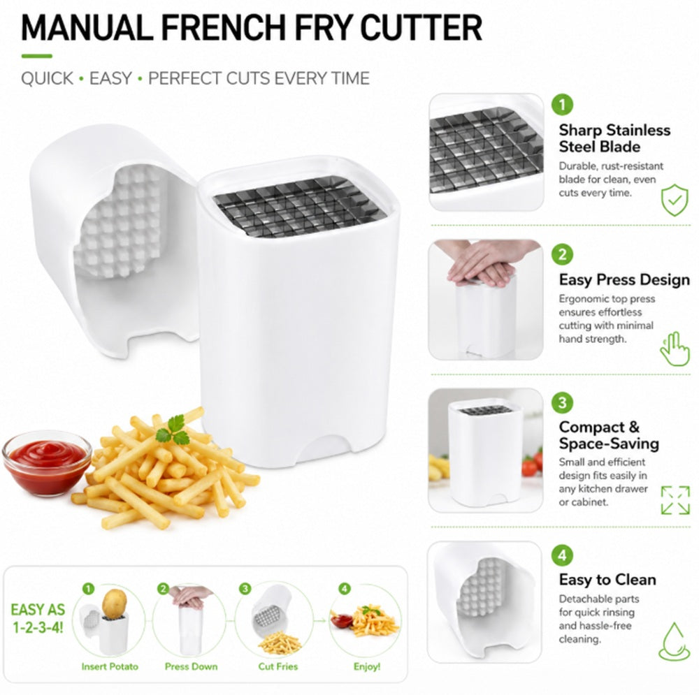 Potato French Fry Cutter & Manual Vegetable Chopper | TIKA