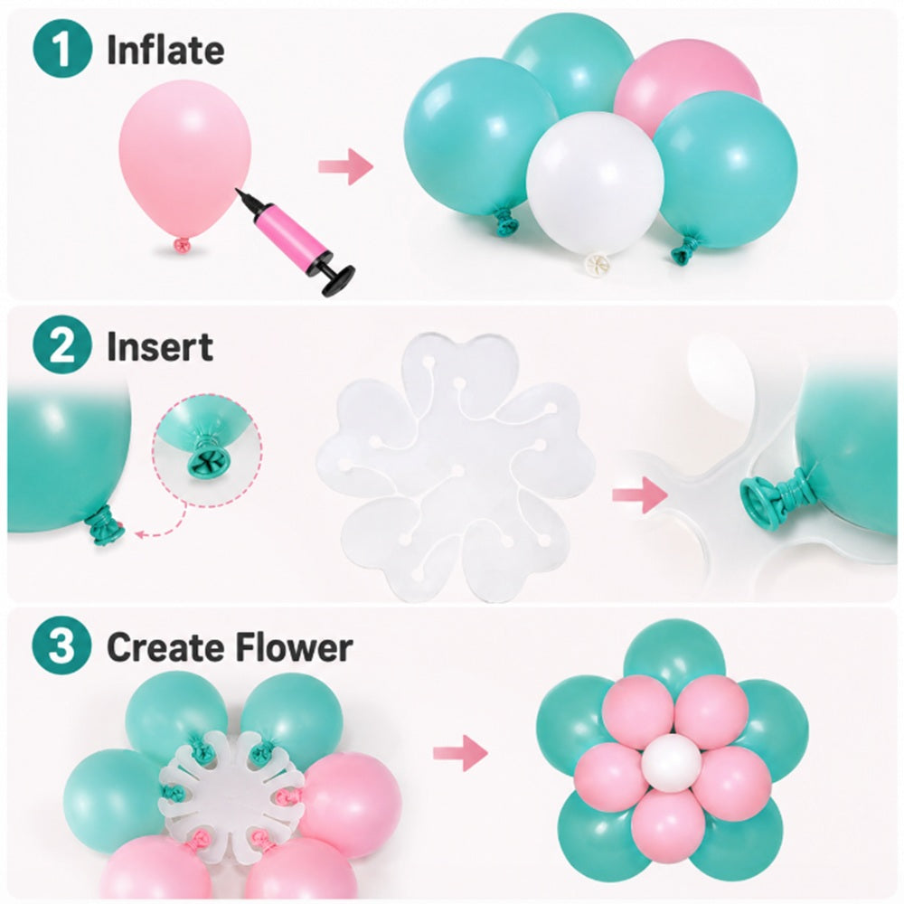 50-Pack Flower Balloon Clips & Garland Holders | TIKA