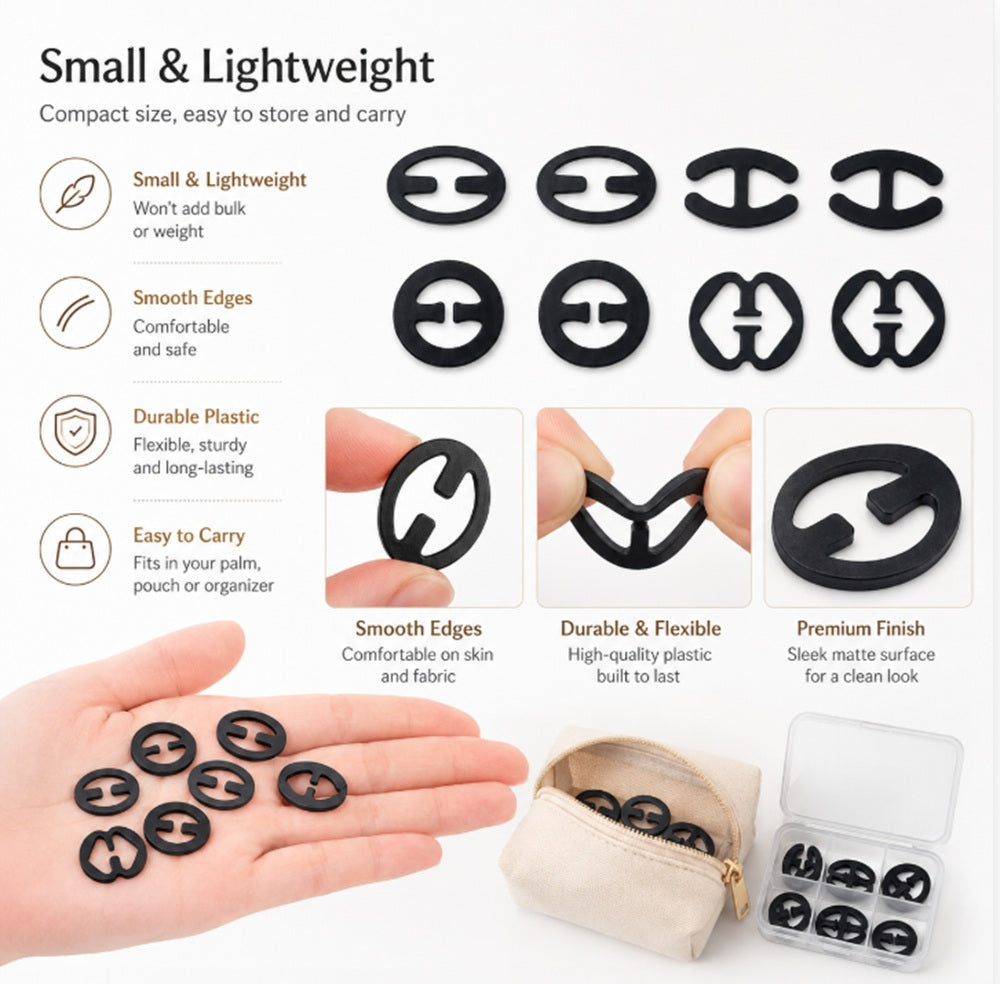 8-Piece Bra Strap Clips & Racerback Converters | TIKA