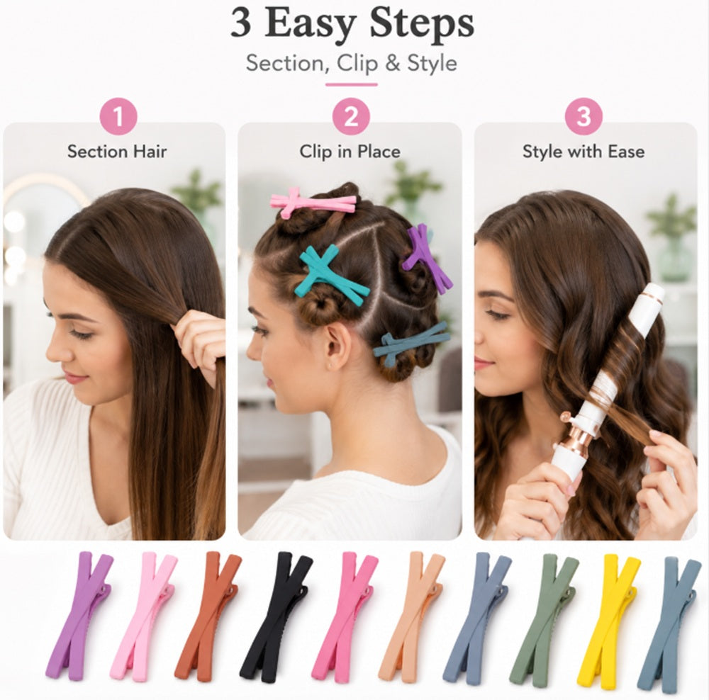 10-Piece Colorful Hair Clip & Barrette Set | TIKA