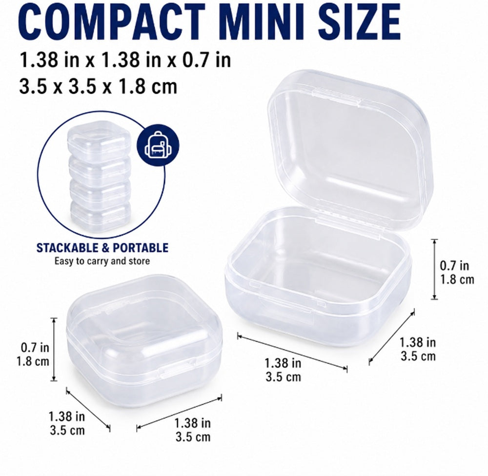 40-Pack Mini Plastic Storage Boxes | TIKA