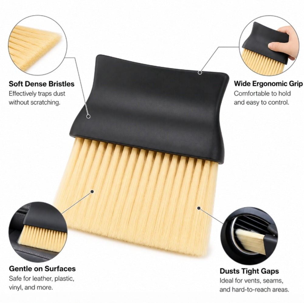 2-Pack Soft-Bristle Car Interior Dust Brushes | TIKA
