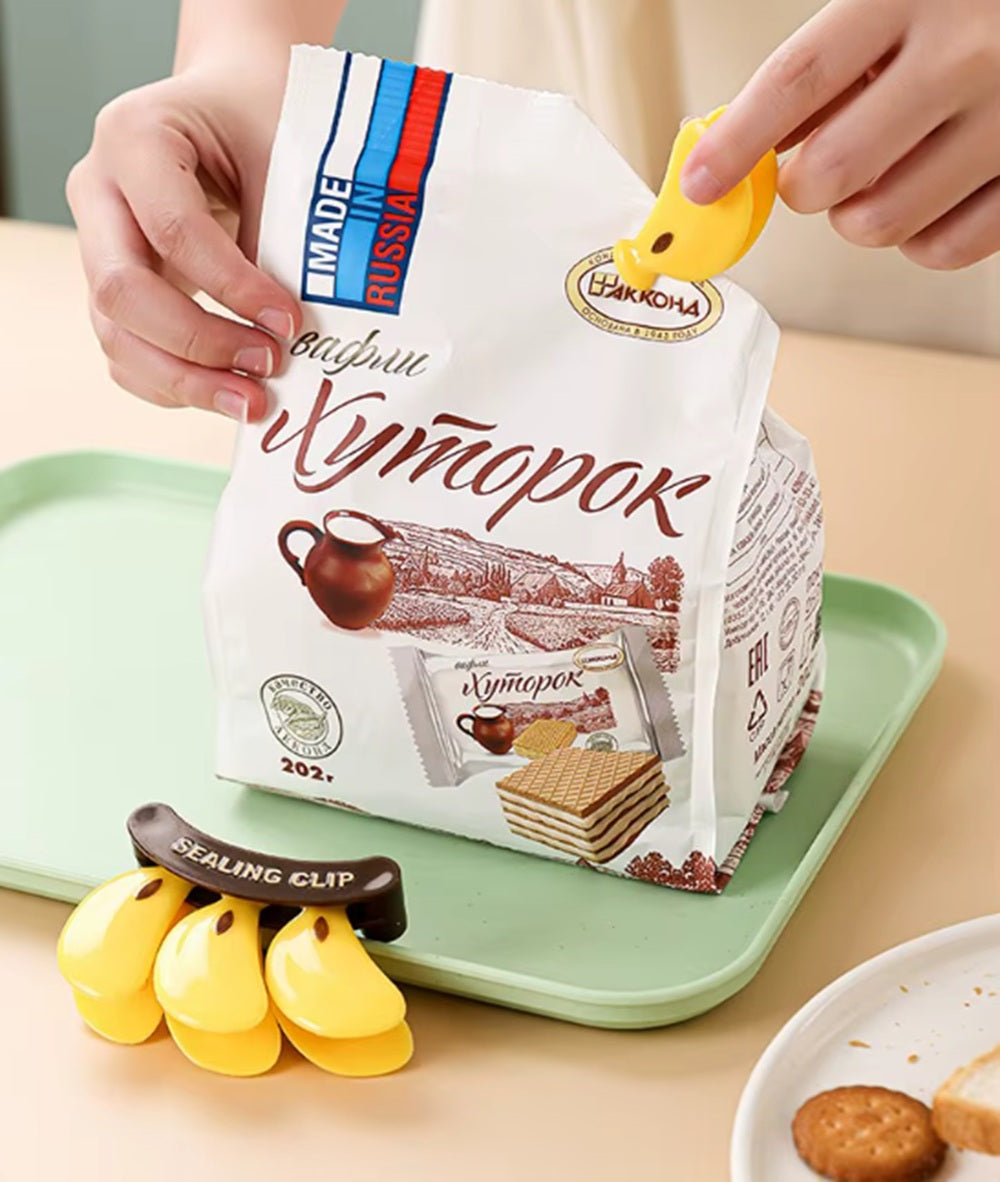 2-Pack Banana-Shaped Magnetic Bag Clips | TIKA