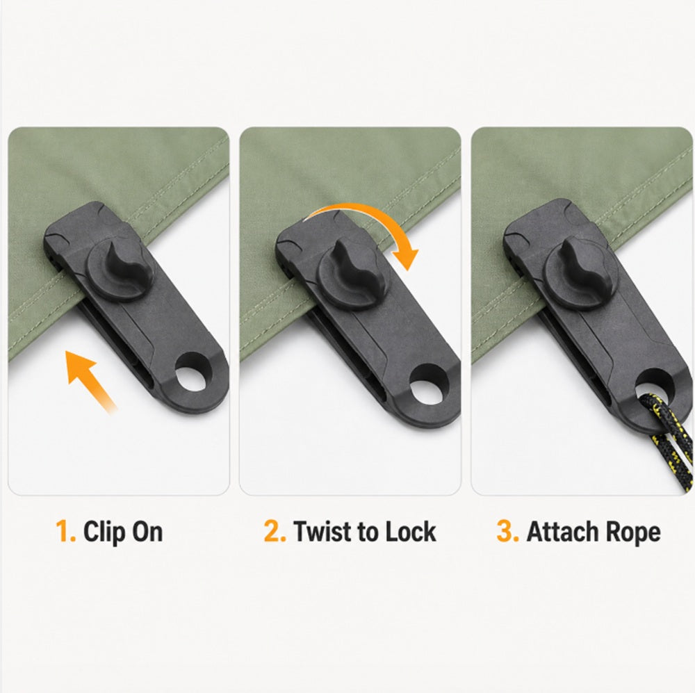 10-Pack Reusable Heavy-Duty Tarp Clips | TIKA