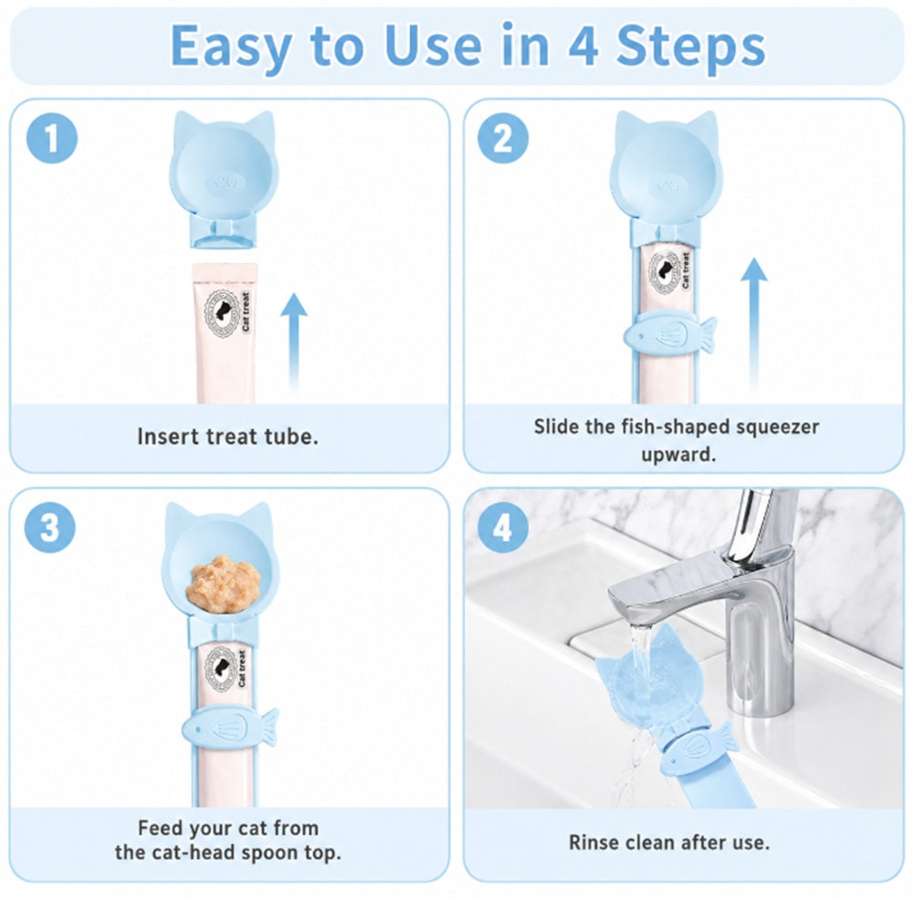 3-Pack Cat Treat Spoon Dispensers | TIKA