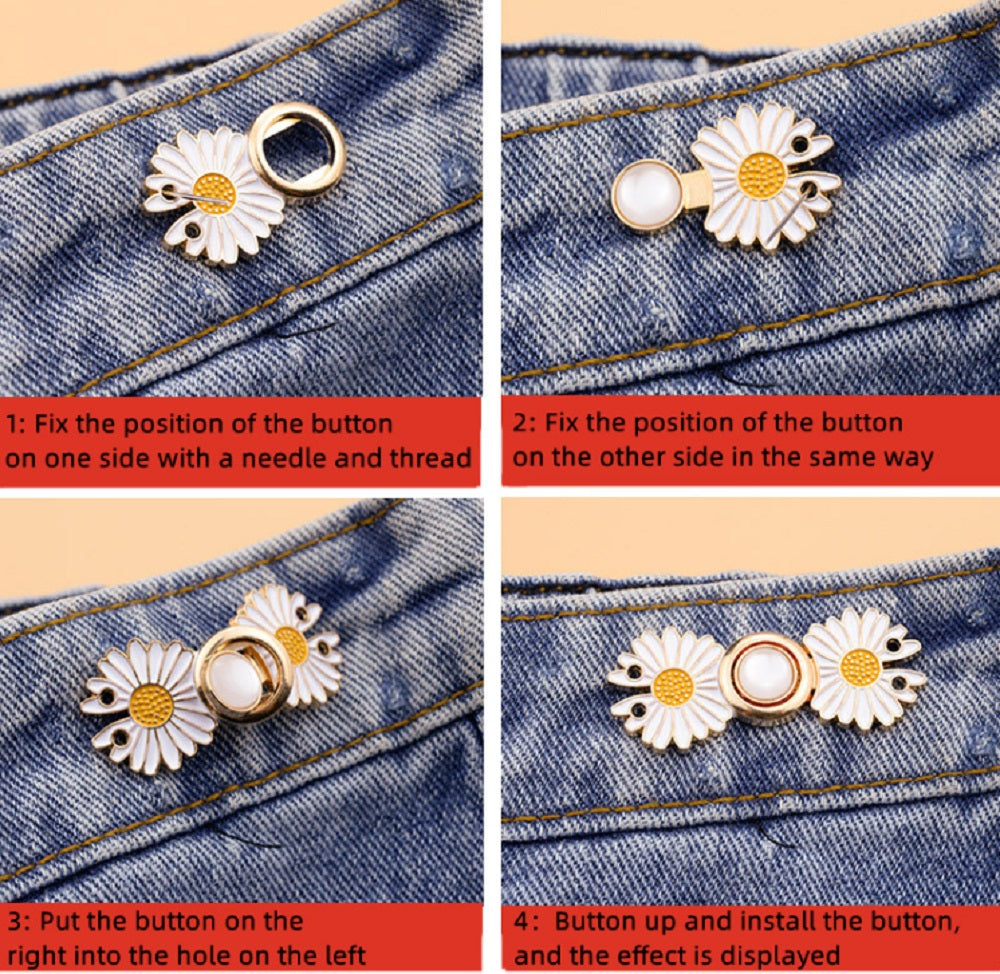 8-Pack Adjustable Waist Buckle Button Clips | TIKA
