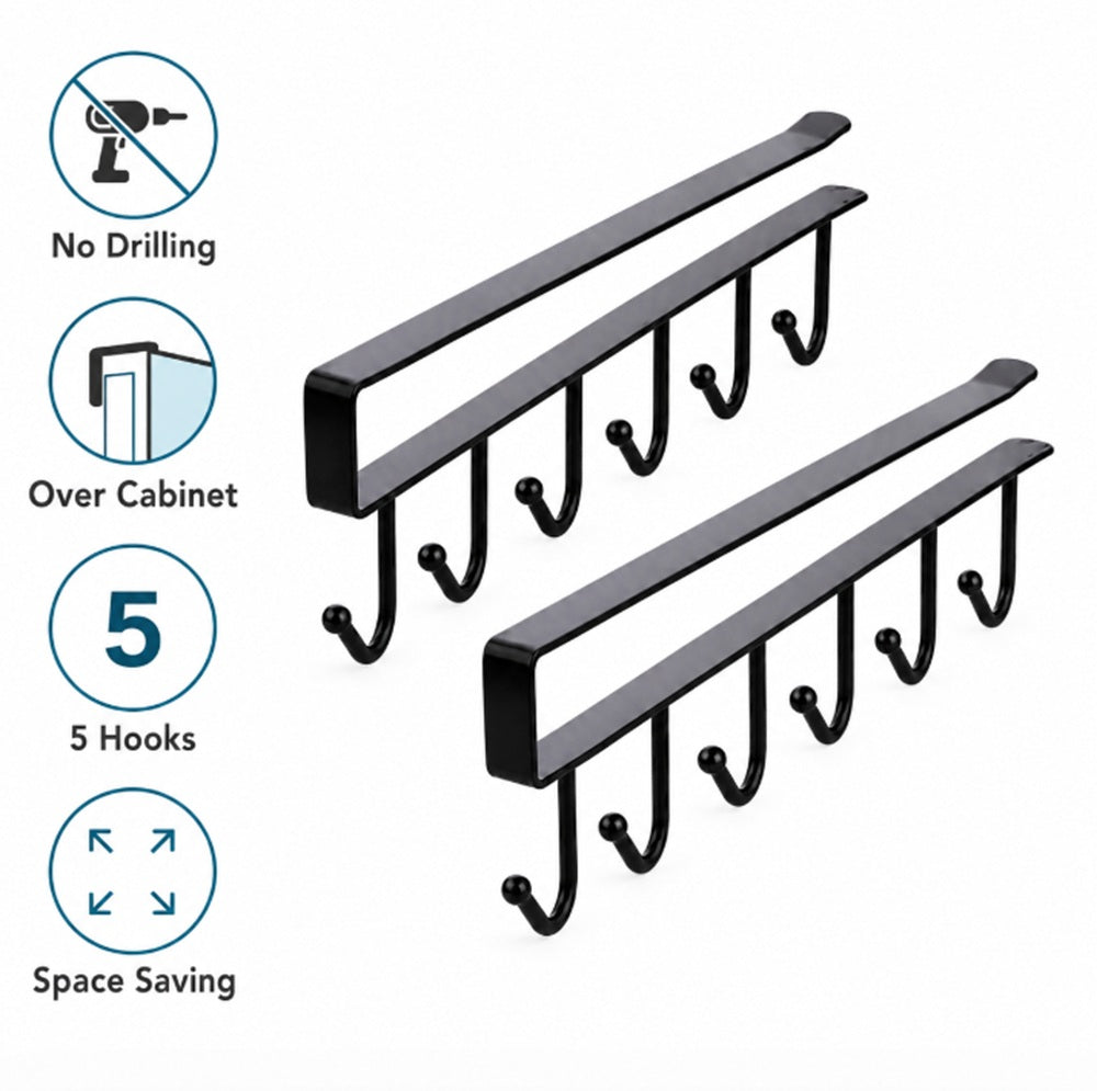 2-Piece Under-Shelf Mug Holder Racks | TIKA