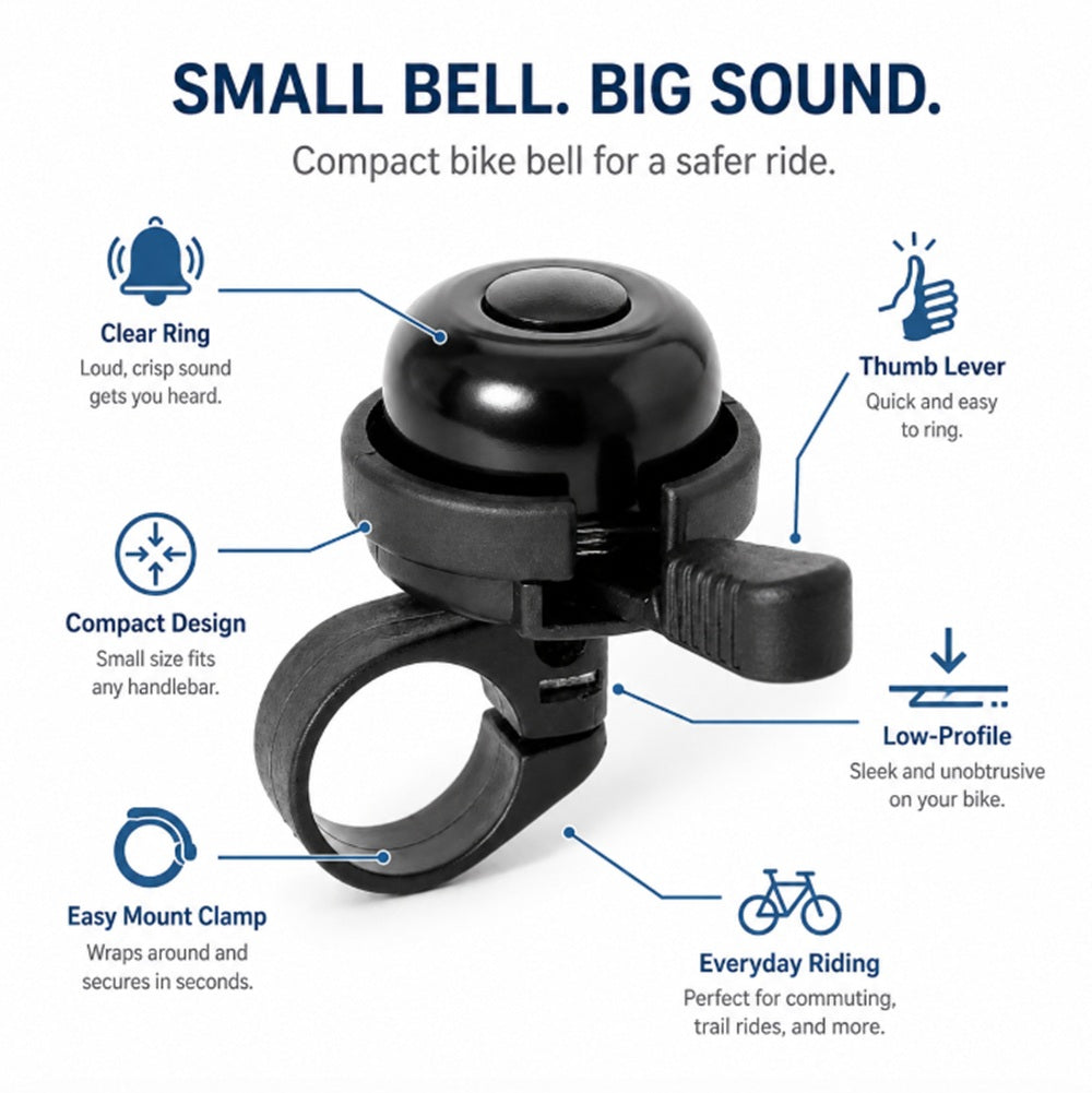 Loud Metal Bicycle Bell for Handlebars | TIKA