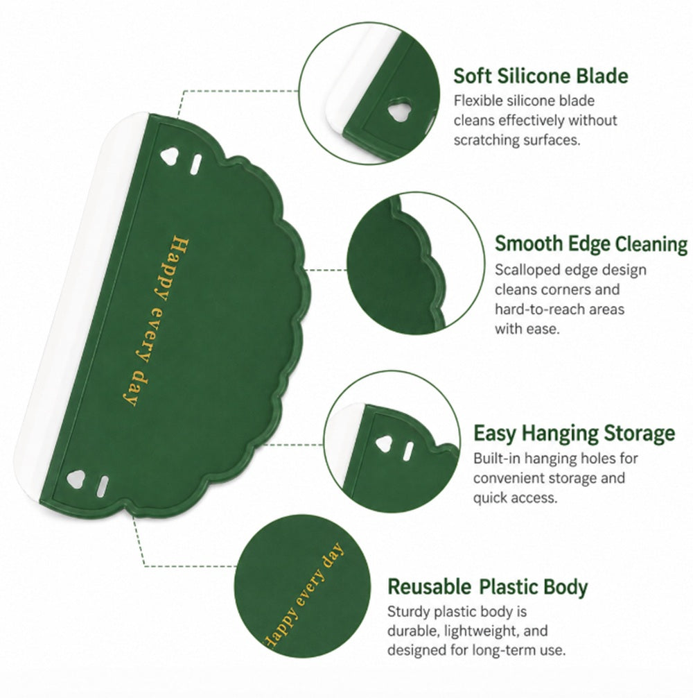 3-Pack Glass & Mirror Cleaning Squeegee Set | TIKA