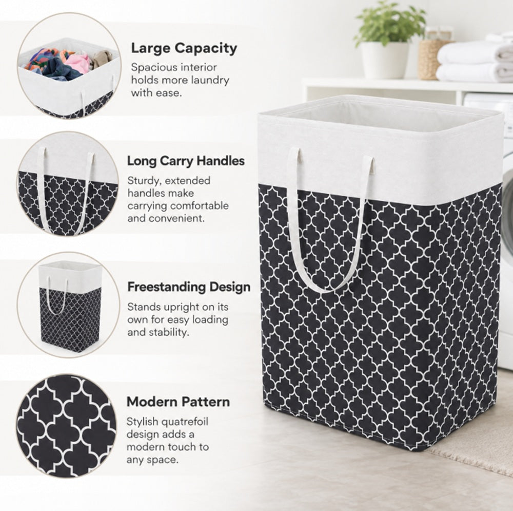 Large Collapsible Laundry Basket & Freestanding Hamper | TIKA