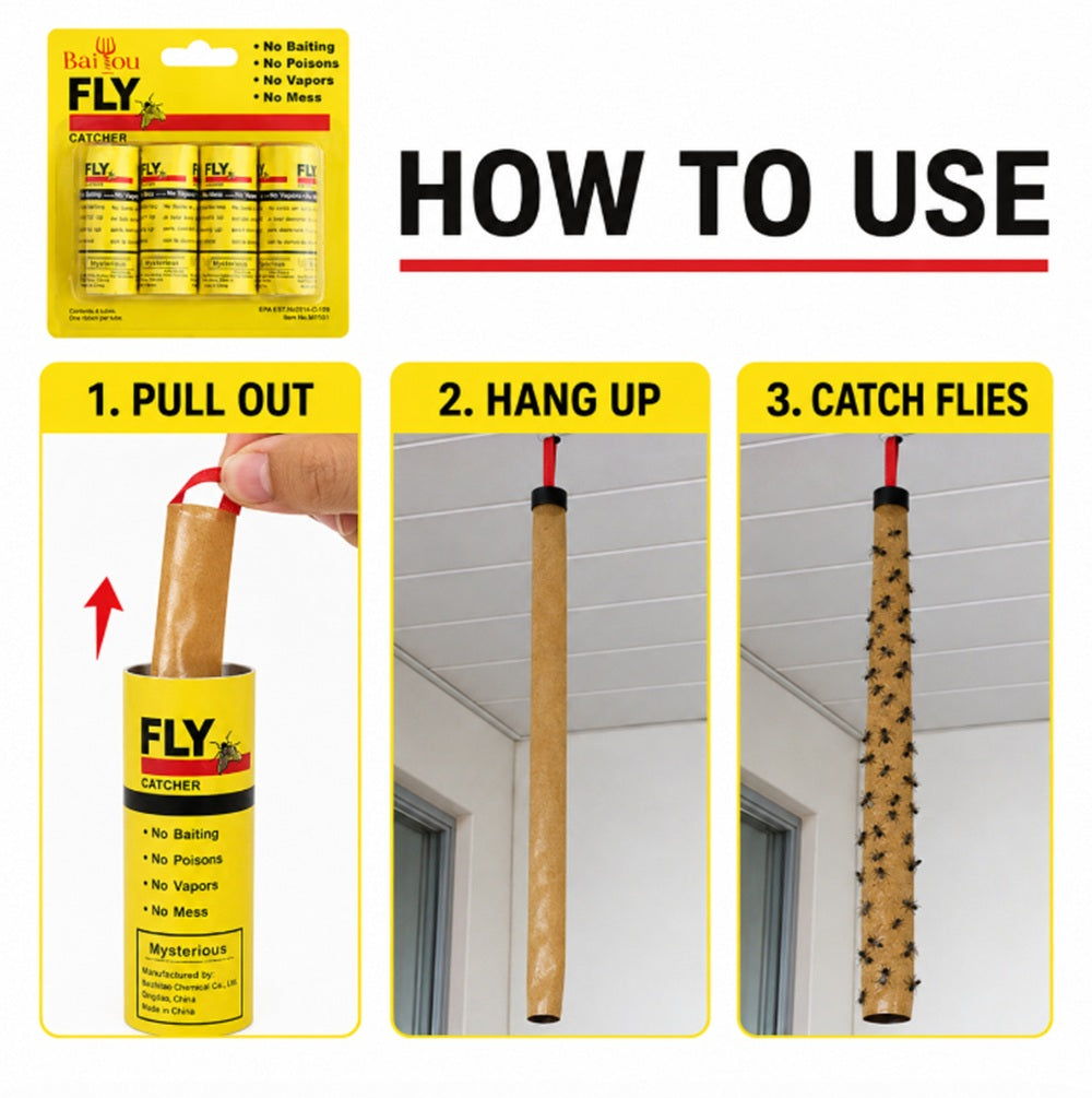 16-Pack Hanging Sticky Fly Strips | TIKA
