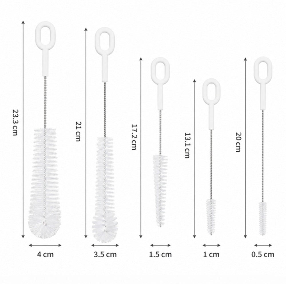 5-Pack Stainless Steel Straw Cleaning Brushes | TIKA