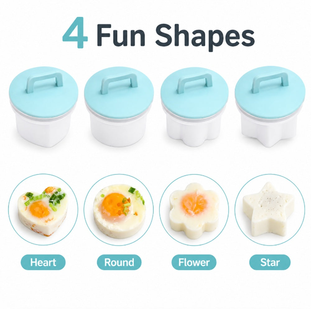 4-Pack Cartoon Egg Steamer Molds for Breakfast & Bento | TIKA