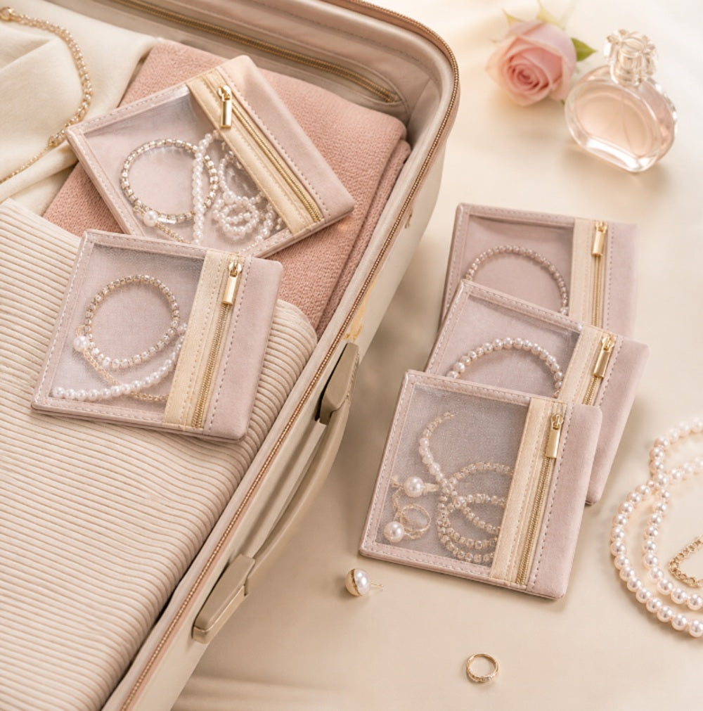 6-Pack Zippered Travel Jewelry Organizer Pouches | TIKA