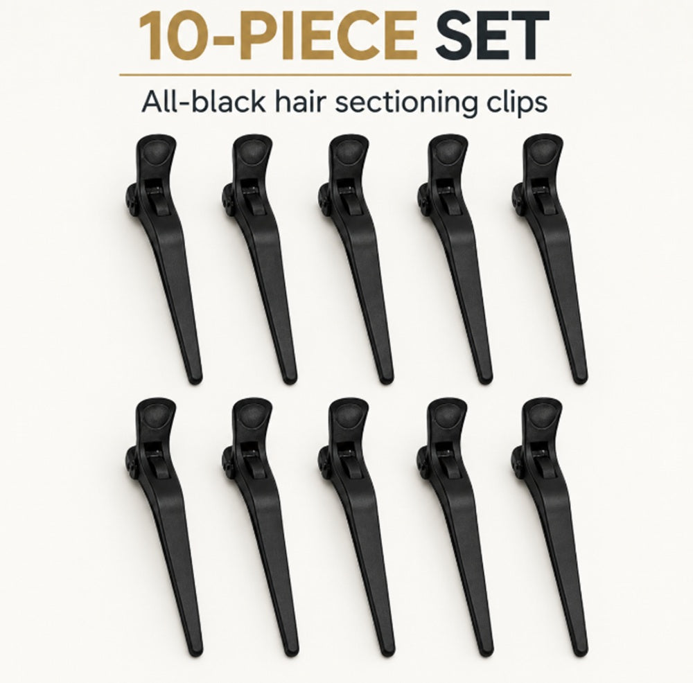 10-Pack Non-Slip Croc Hair Sectioning Clips | TIKA