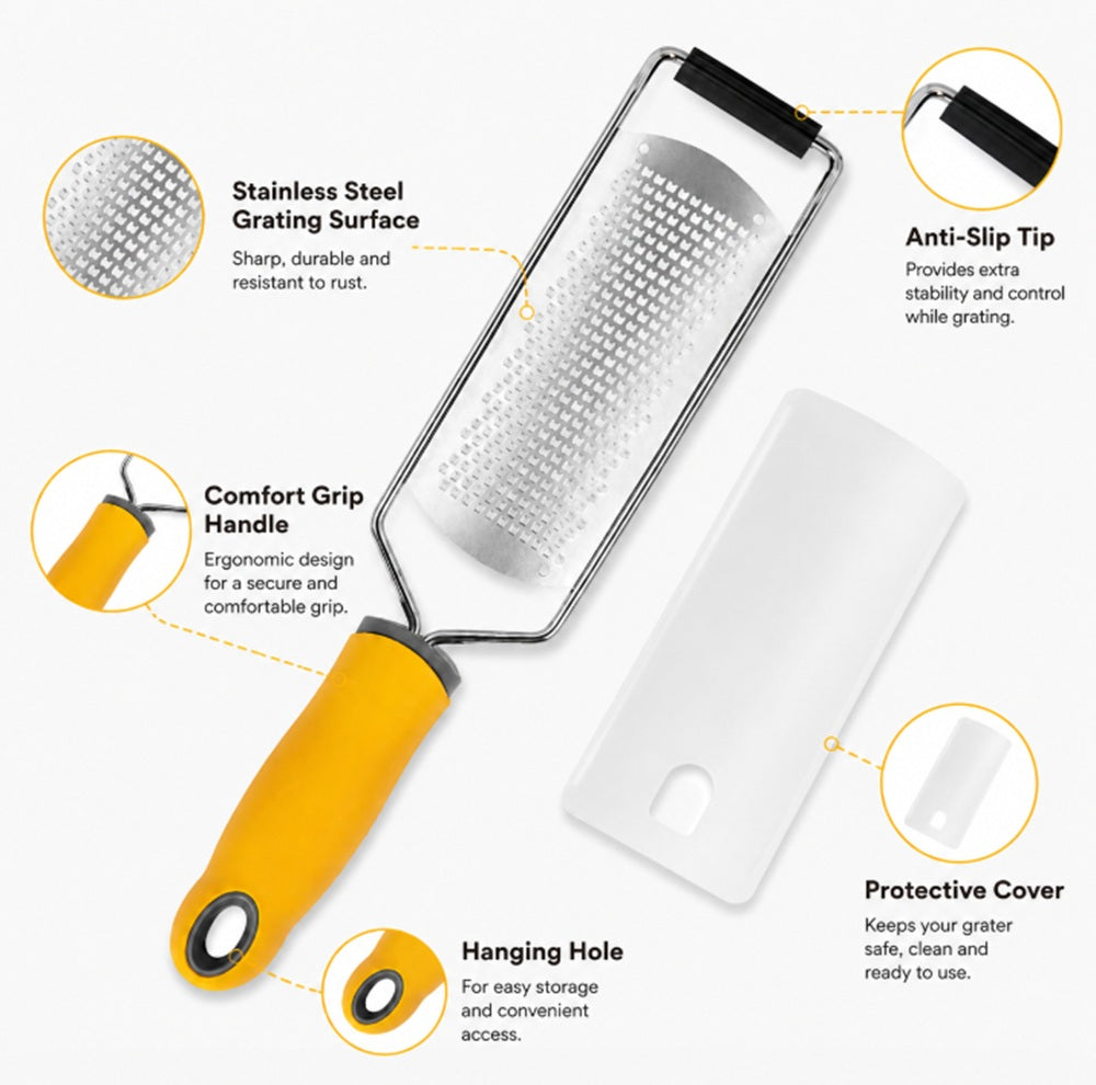 Stainless Steel Lemon Zester & Fine Cheese Grater | TIKA