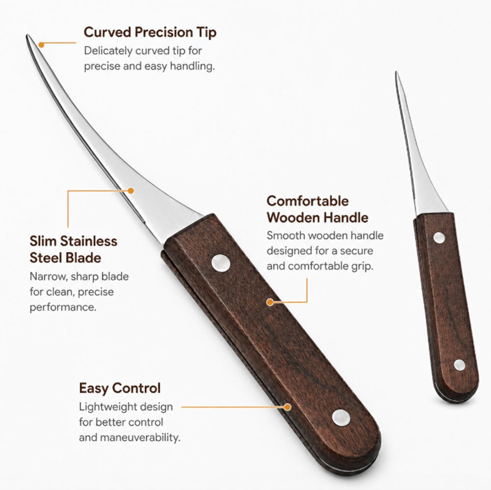 2-Piece Stainless Steel Shrimp Peeler & Deveiner Tool Set | TIKA