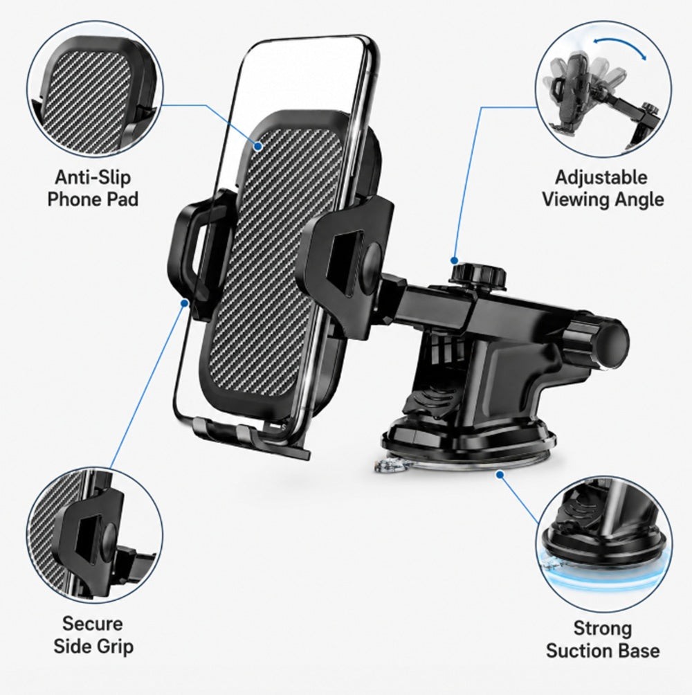 3-in-1 Adjustable Car Phone Mount | TIKA