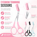 3-Piece Eyebrow Trimming Scissors Kit with Comb | TIKA