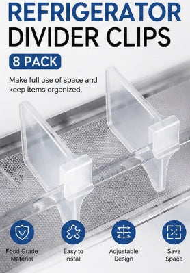 8-Piece Refrigerator Shelf Divider Organizer Set | TIKA