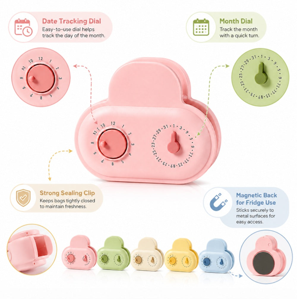 5-Pack Cute Magnetic Snack Bag Clips | TIKA