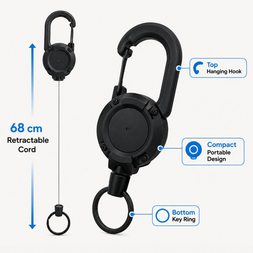 Heavy-Duty Retractable Keychain & Badge Holder | TIKA