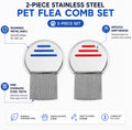 2-Pack Fine-Tooth Flea Combs for Cats & Dogs | TIKA