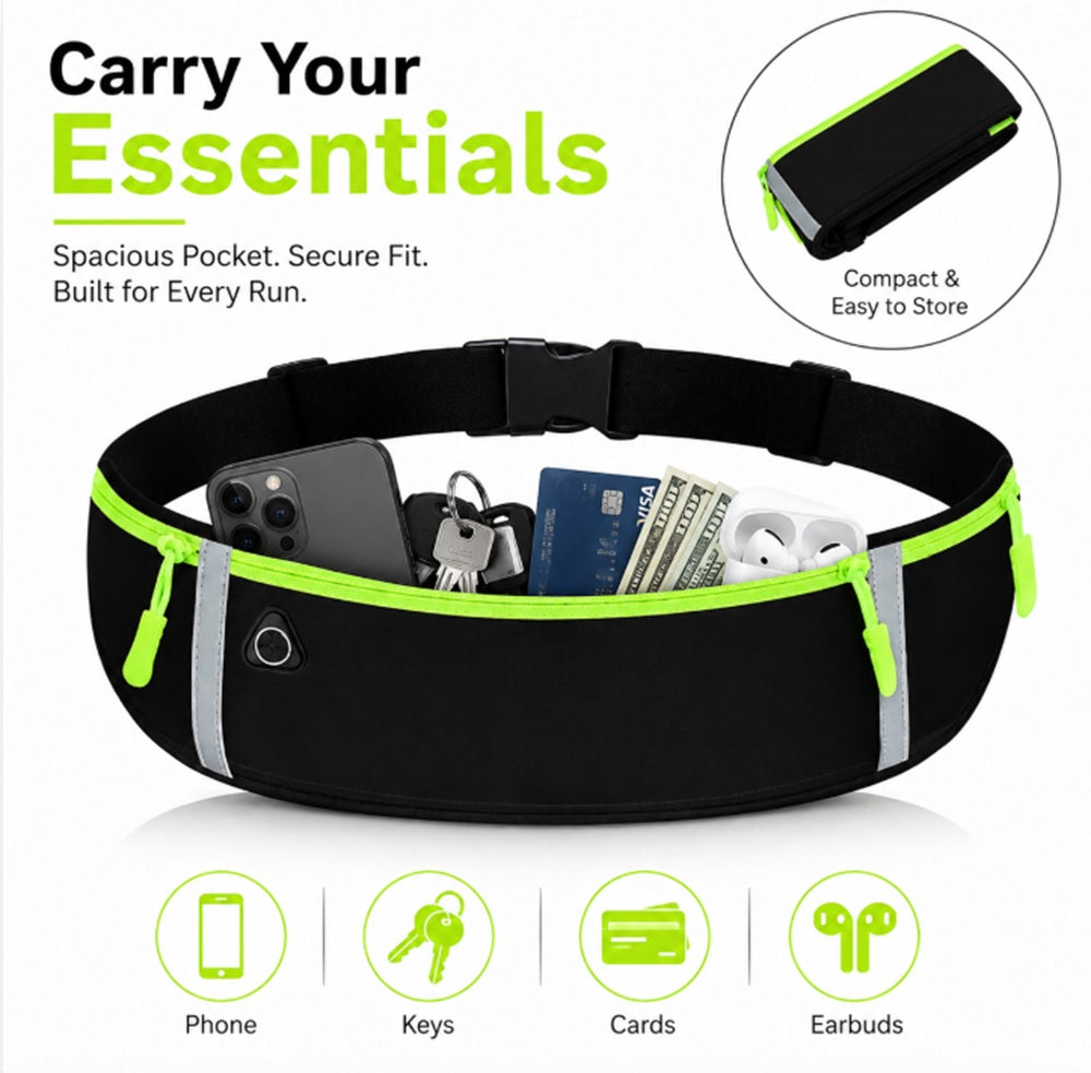 Adjustable Water-Resistant Running Belt Phone Pouch | TIKA