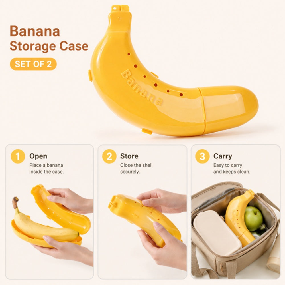 2-Pack BPA-Free Banana Keeper Travel Cases | TIKA