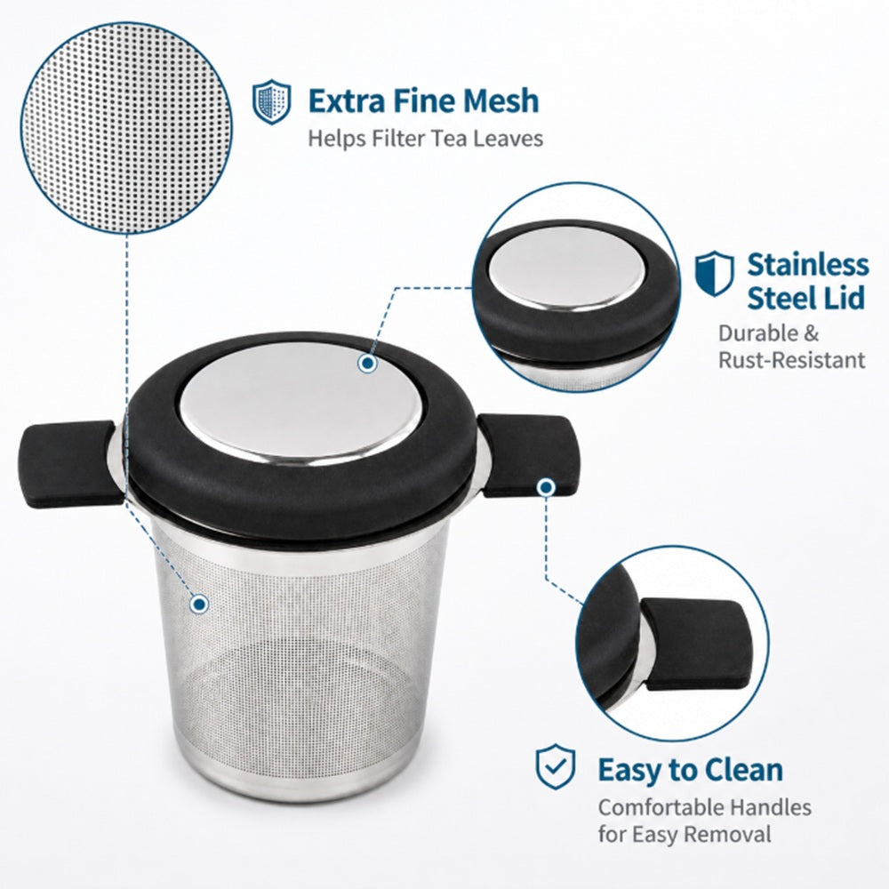 Stainless Steel Fine-Mesh Loose-Leaf Tea Infuser Strainer | TIKA