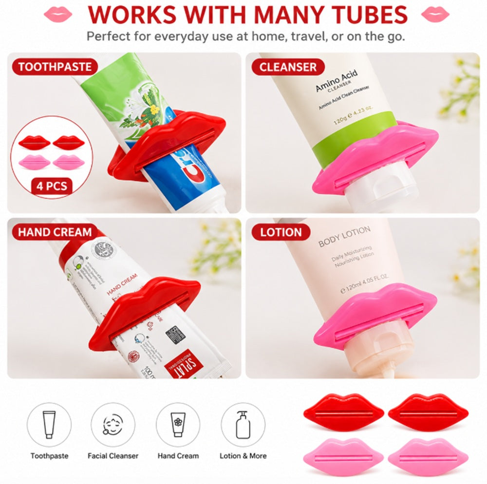 4-Pack Roller Toothpaste Tube Squeezers | TIKA
