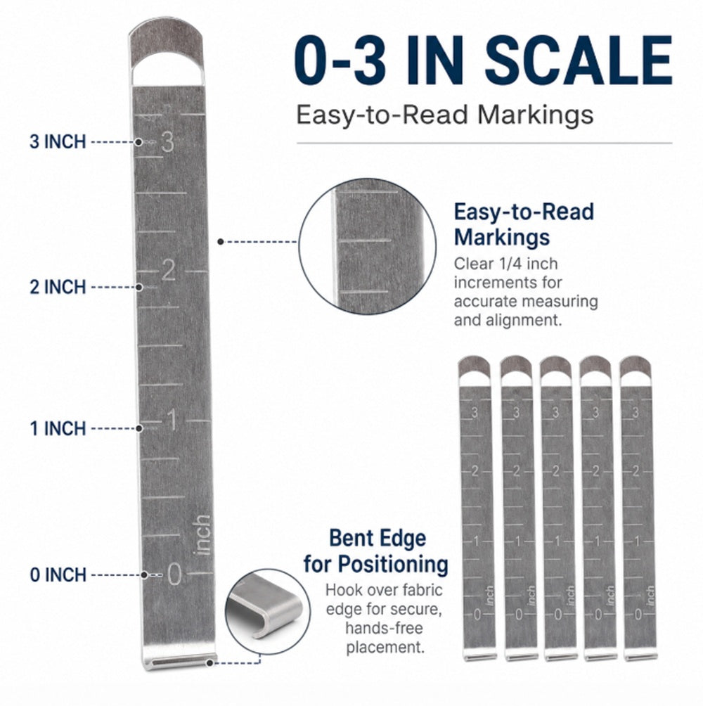 20-Pack Quilting Clips with 3in Ruler & Storage Box | TIKA