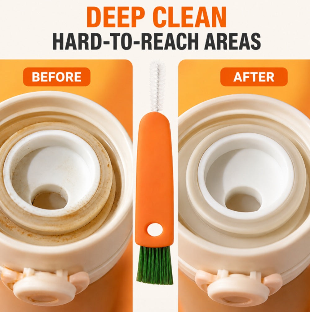 3-in-1 Bottle Cap, Cup Lid & Straw Cleaning Brush | TIKA
