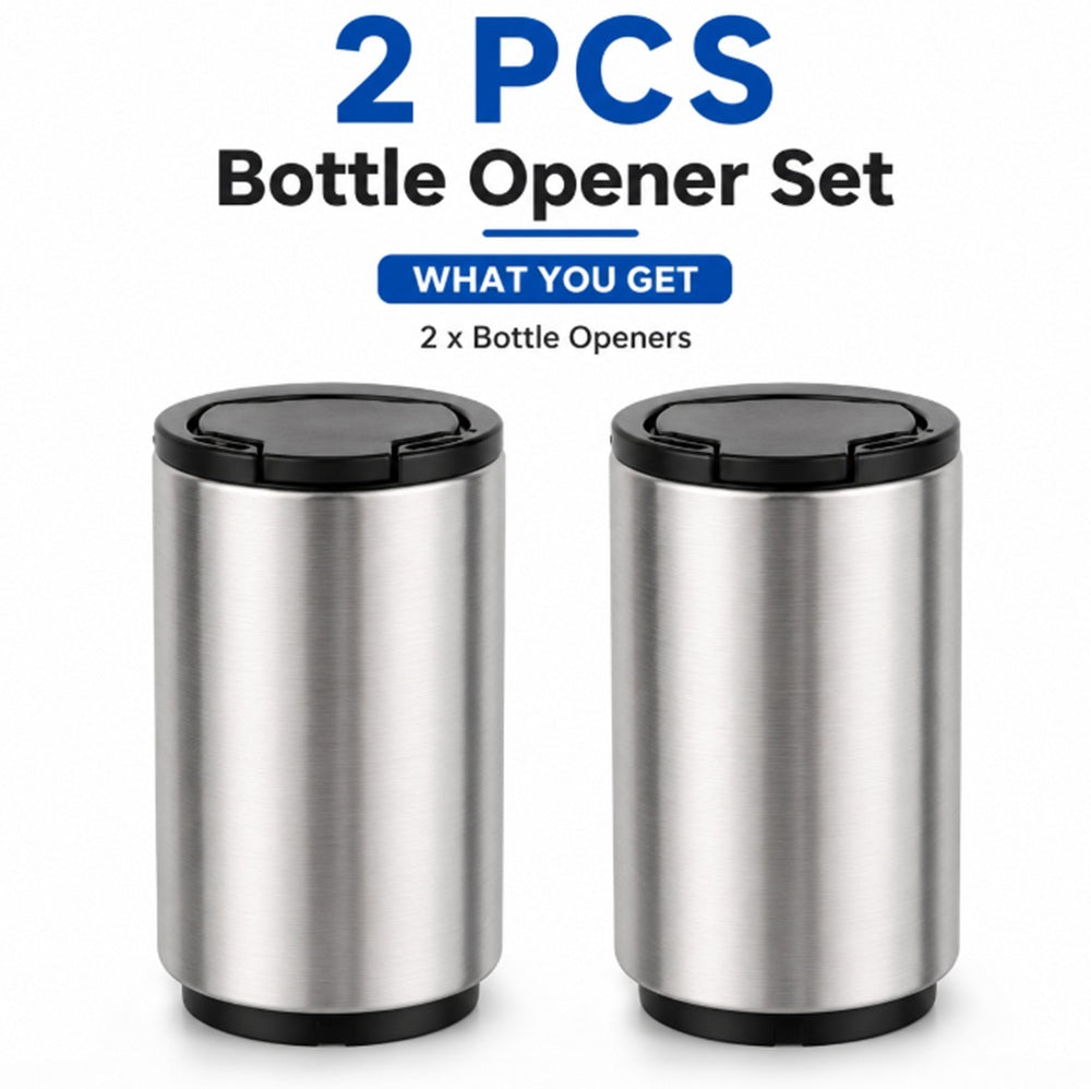 2-Pack Stainless Steel Push-Down Bottle Openers | TIKA