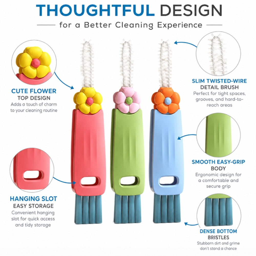 3-Pack 3-in-1 Bottle and Cup Cleaning Brushes | TIKA