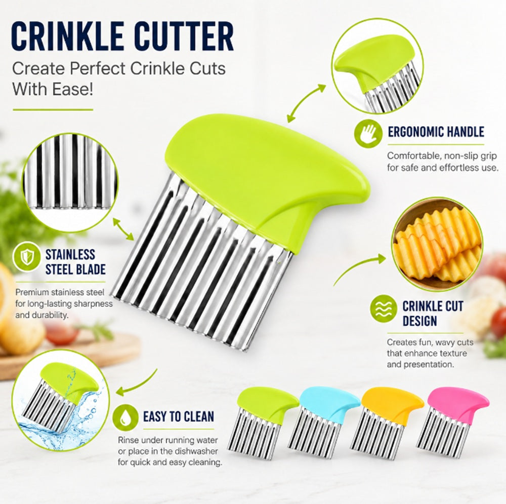 4-Pack Stainless Steel Crinkle Cutter Set | TIKA