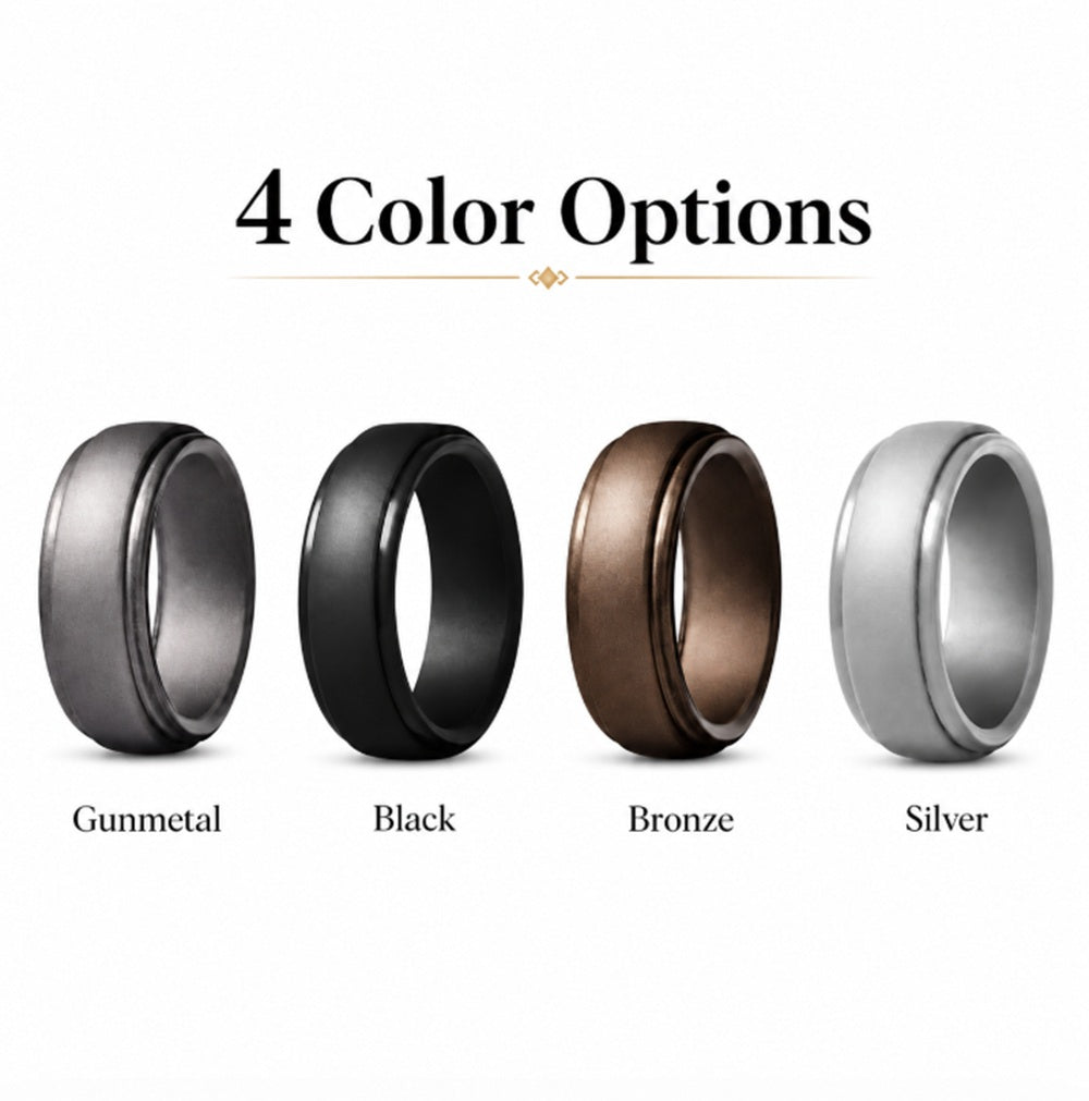 4-Pack Silicone Wedding Rings for Men & Women | TIKA