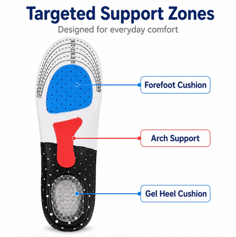 1-Pair Arch Support Shoe Insoles | TIKA