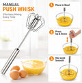 Stainless Steel Push Whisk & Manual Egg Beater | TIKA
