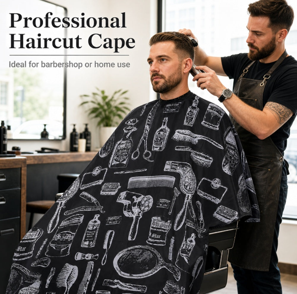 Waterproof Barber Cape with Adjustable Snap Closure | TIKA