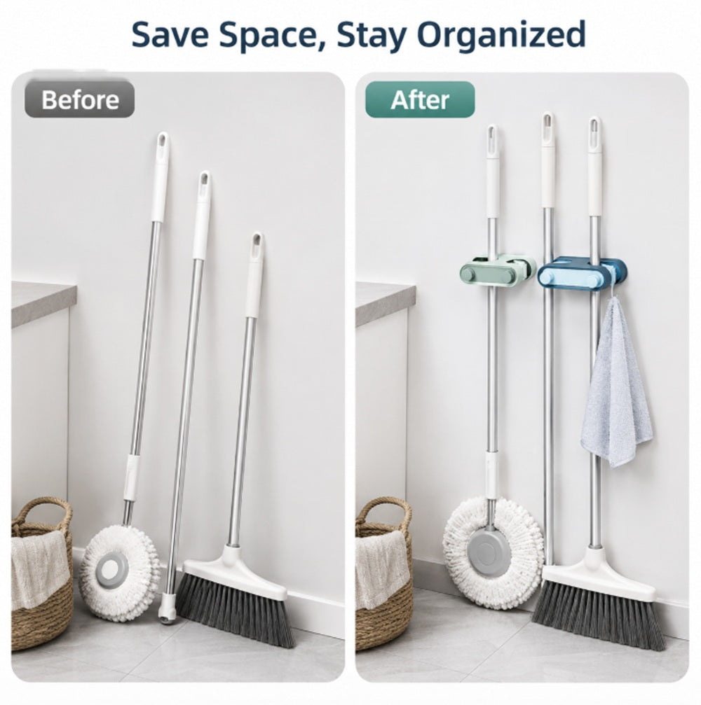2-Pack Wall-Mounted Broom and Mop Holders | TIKA