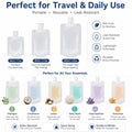 12-Pack Clear Clamshell Travel Makeup Pouches | TIKA
