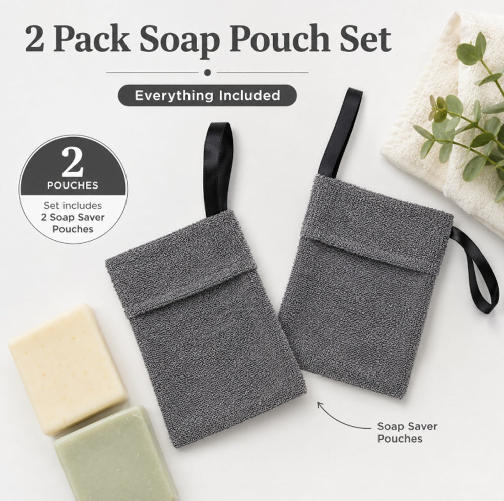 2-Pack Exfoliating Soap Saver Pouches | TIKA