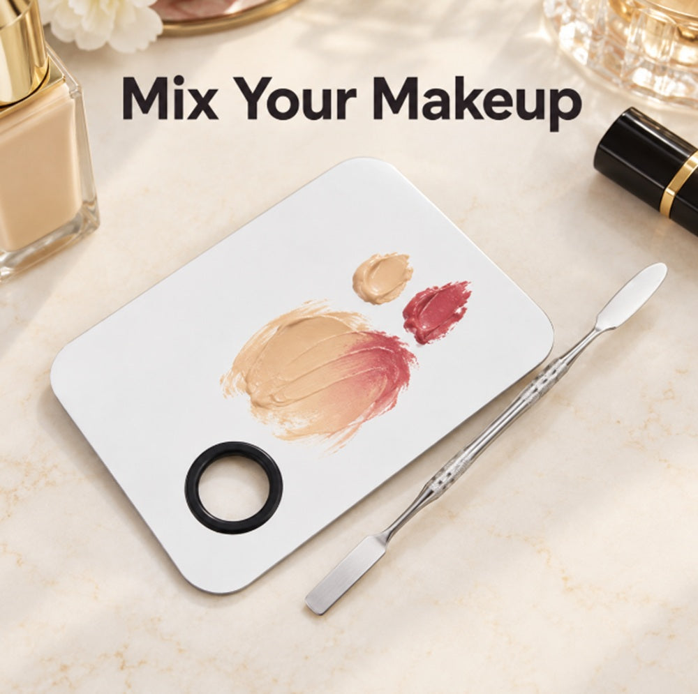 Acrylic Makeup Mixing Palette with Spatula | TIKA