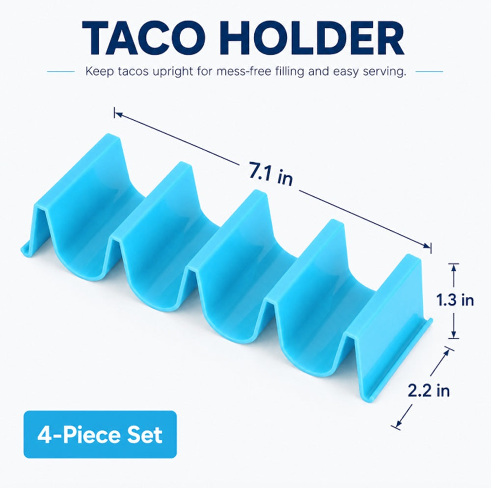 4-Pack BPA-Free Plastic Wave Taco Holders | TIKA