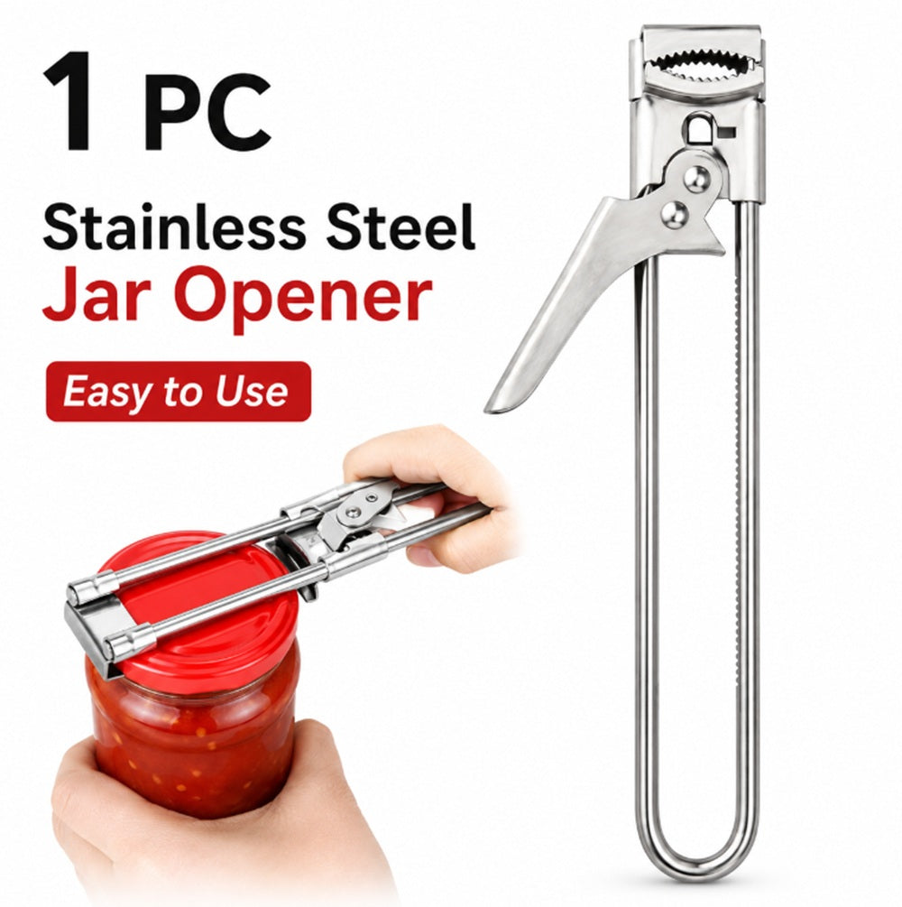 Adjustable Stainless Steel Jar Lid Gripper & Can Opener | TIKA