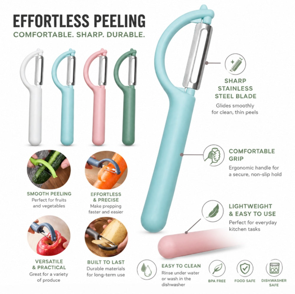 Stainless Steel P-Type Fruit & Vegetable Peelers, 4 Pack – TIKA